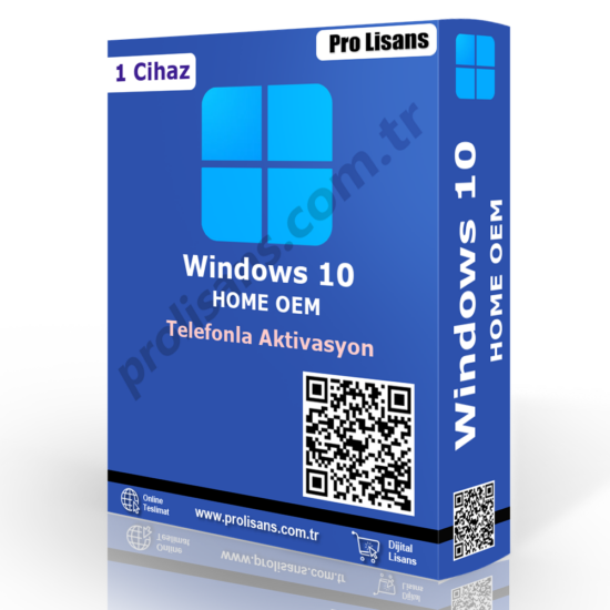 Windows 10 Home Lisans (OEM - Telefon Aktivasyon)