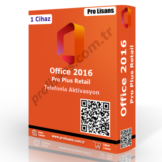 Office 2016 Pro Plus - Retail (Telefon Aktivasyon)